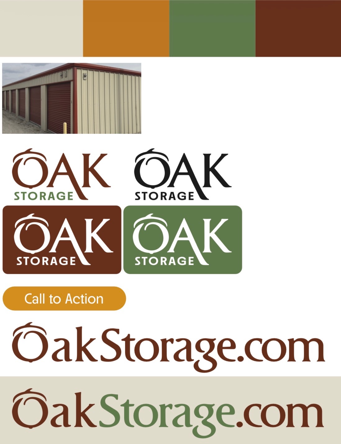 Oak Storage facility photo – oak storage brand guide